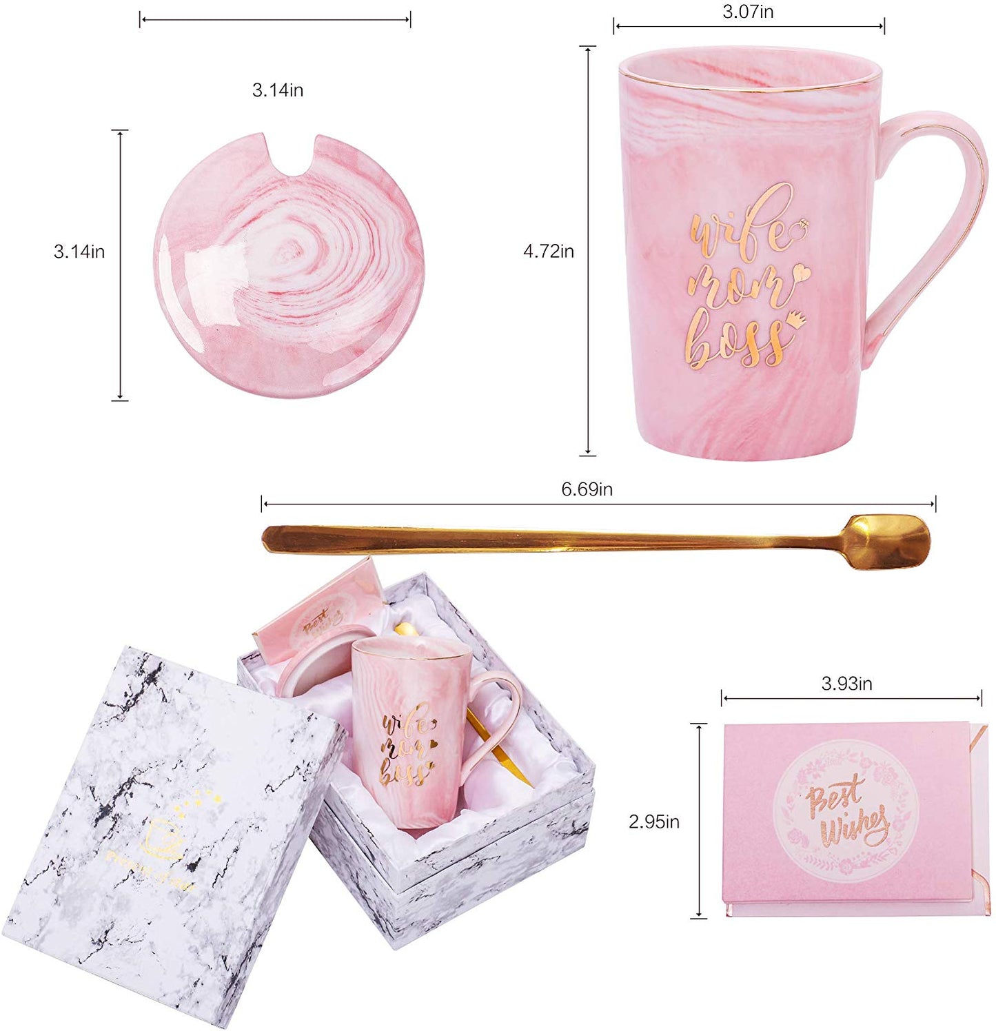 Wife Mom Boss Mug Gift Set
