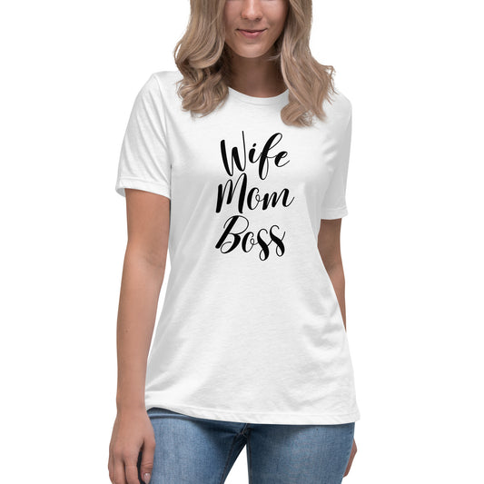 Wife Mom Boss Short Sleeve Tee